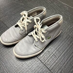 Lacoste Men's Light Gray High-Top Sneakers